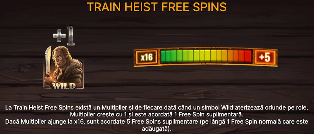 Funcția Train Heist Free Spins de la Dead or Alive 2. 