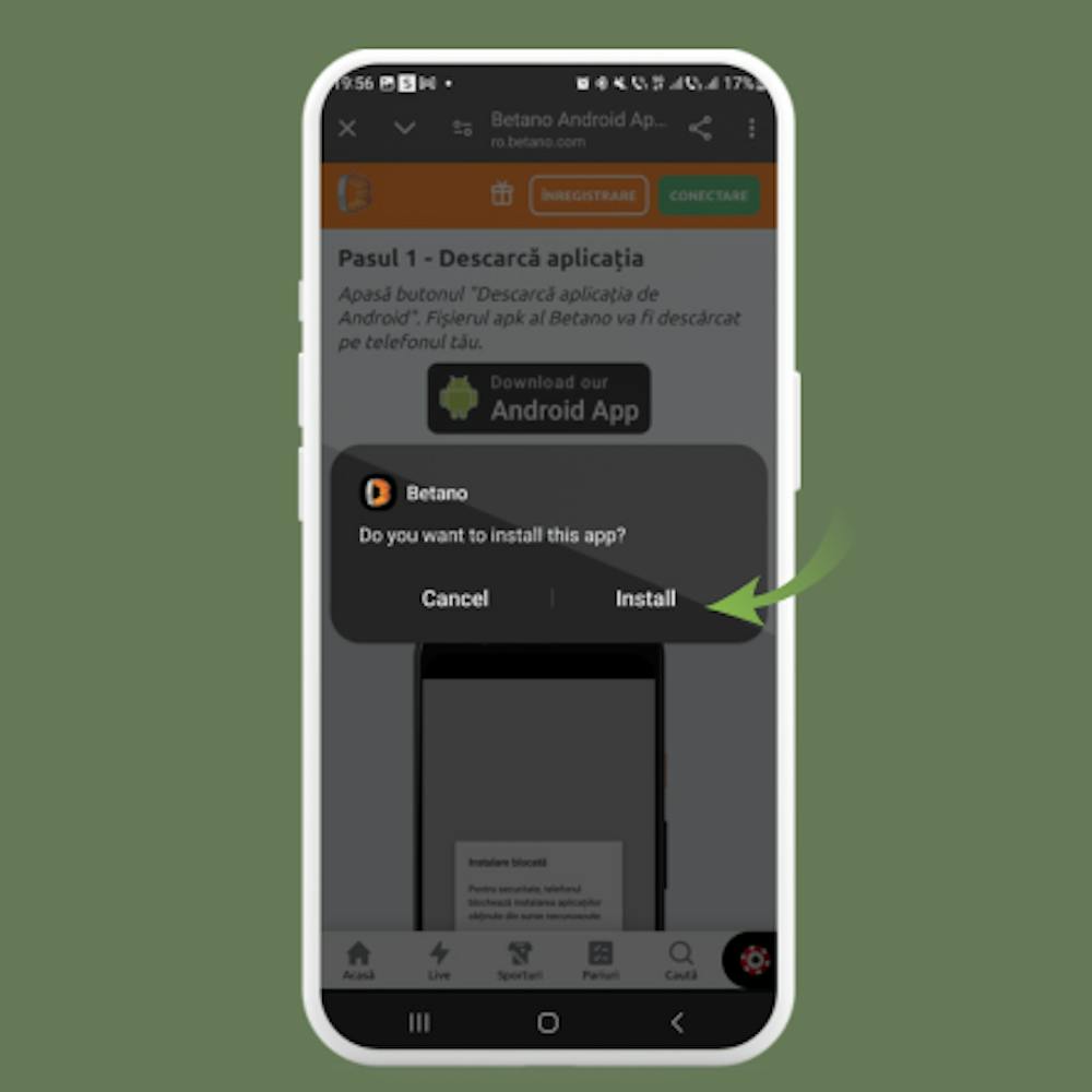 Căutarea Betano Android apk