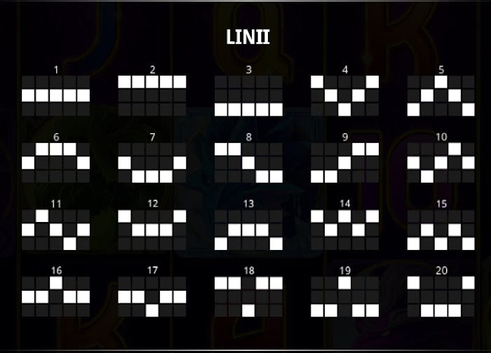 Cele 20 de linii de plată la slotul Dragon Stone.