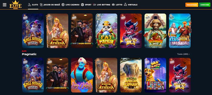 Păcănele disponibile la Elite Slots