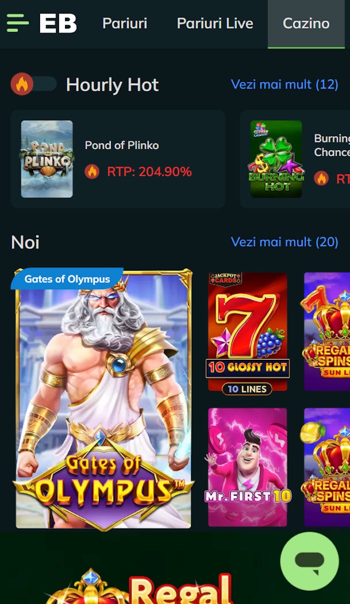 Exemplu de sloturi Excelbet casino online de la cele mai noi la cele cu RTP ridicat.