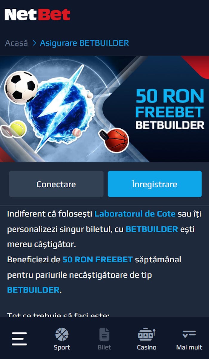 Exemplu de ofertă de pariu gratuit de 50 lei gratis.