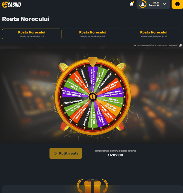Ce am câștigat la Roata Norocului de la Prima Casino.