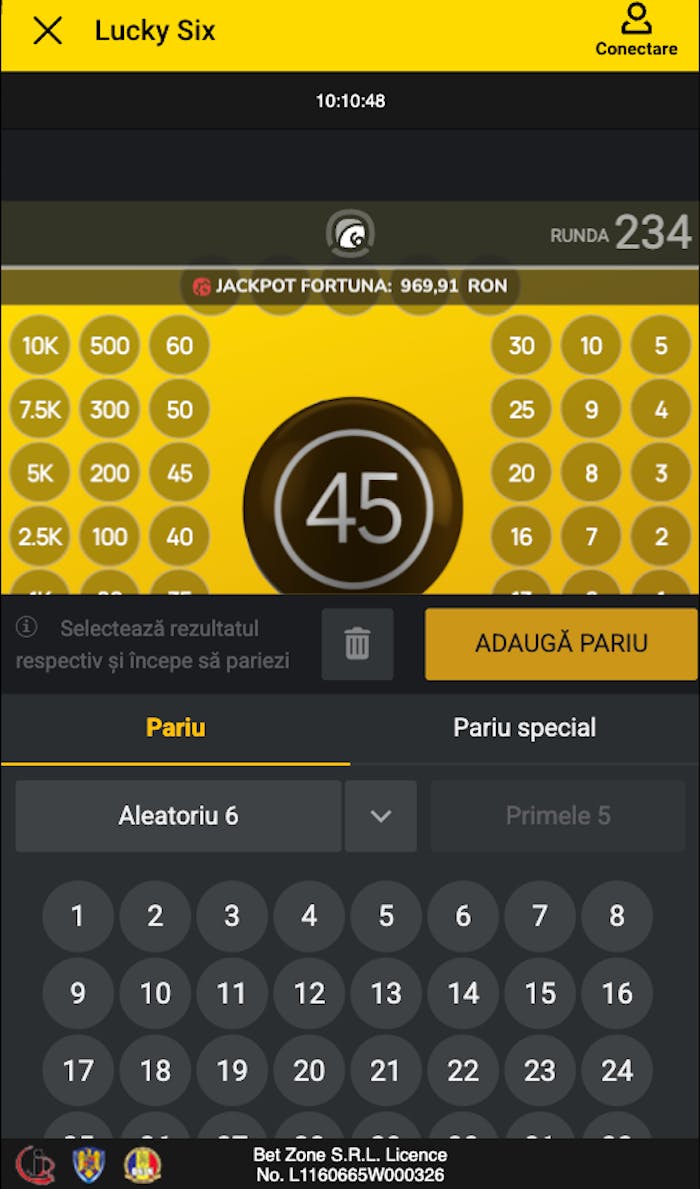 Lucky Six pe platforma de casino Fortuna.