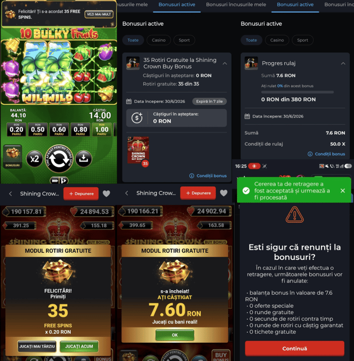 Testul meu cu rotiri gratuite de la Las Vegas unde am luat 35 de spinuri