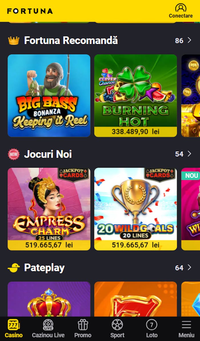 Câteva jocuri pe care le poți încerca la deschiderea unui cont pe Fortuna casino online cu recomandpări și lansări noi.