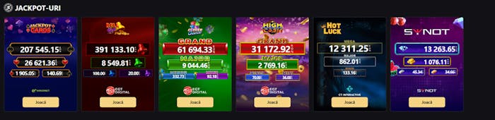 Premii jackpot disponibile la Fortuna Palace.