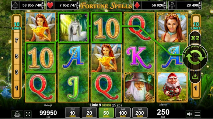 Imagine cu design-ul vizual al slotului Fortune Spells