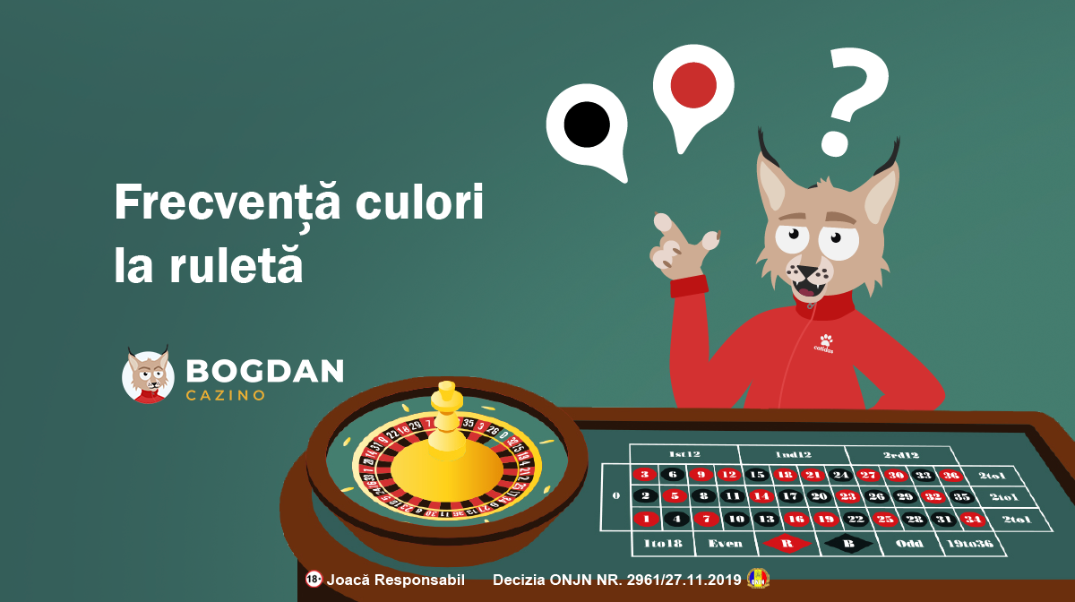 Care este frecvența culoare la ruletă