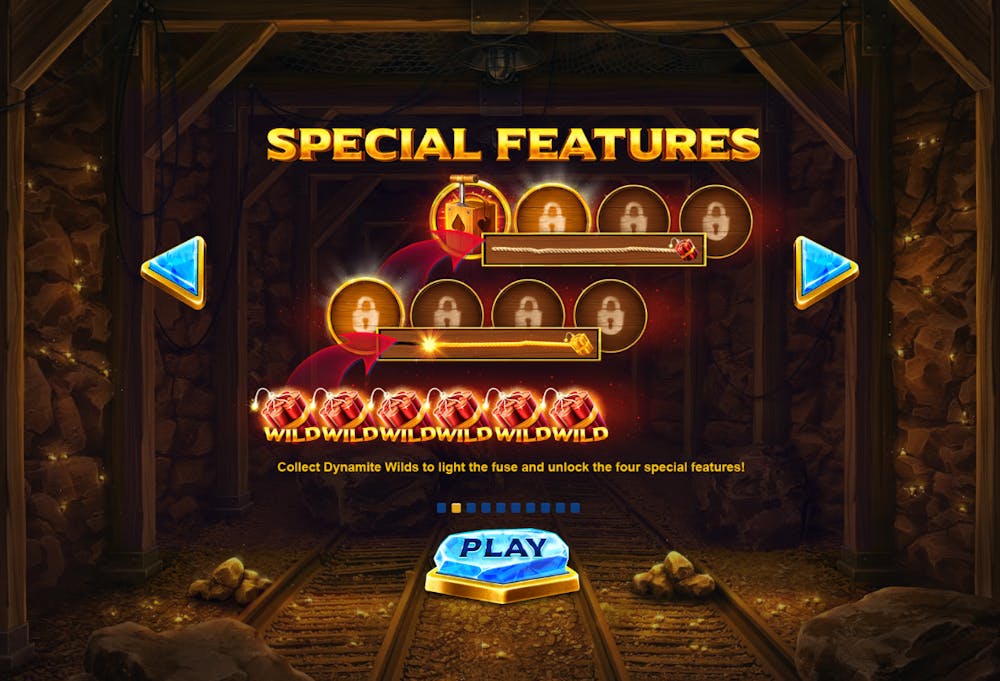 Activează speciala cu simbolurile Wild la jocul Dynamite Riches.