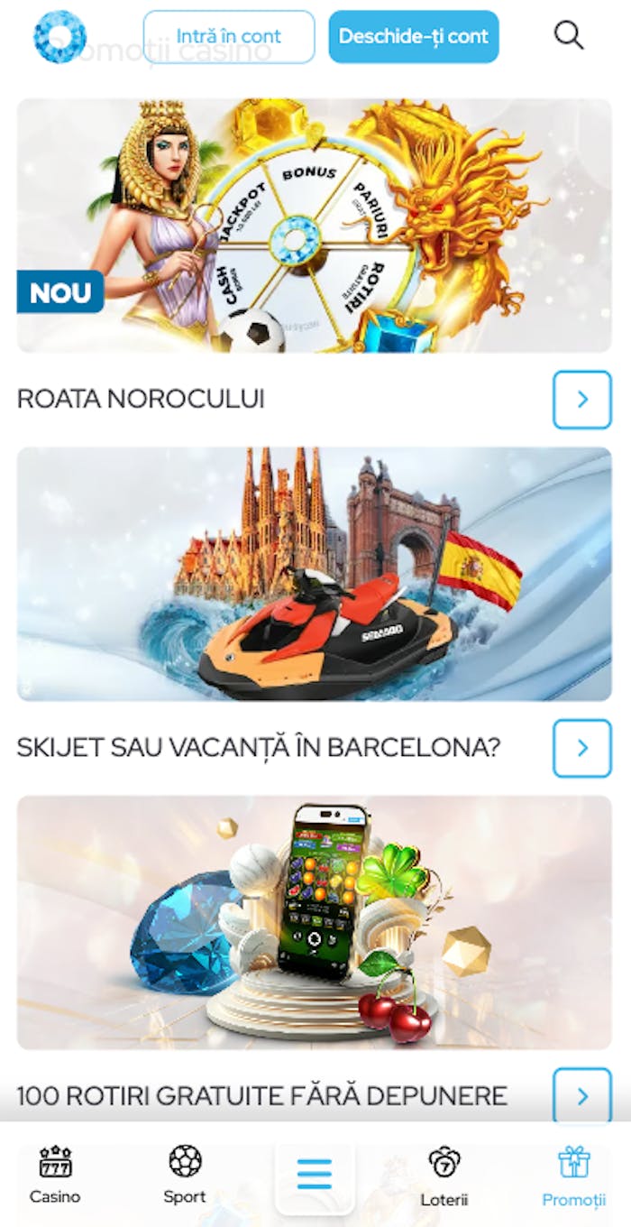 Trei dintre bonusurile listate pe Game World casino.