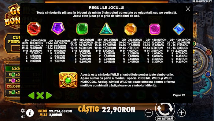 Gems Bonanza Simboluri