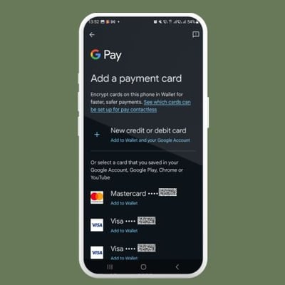 Alege sau adaugă un card nou