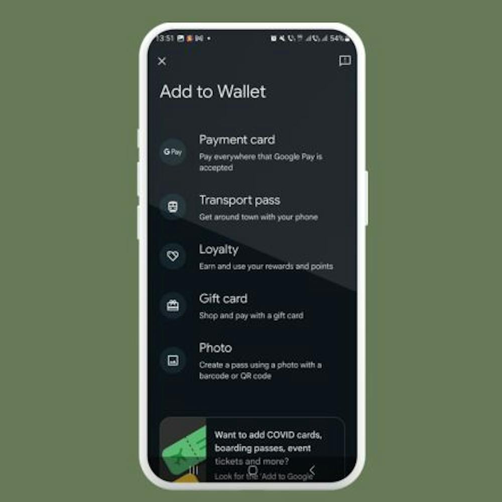 Descarcă Google Wallet și selectează cardul