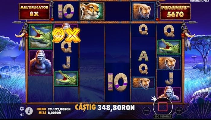 Simboluri care dispar datorită funcției Tumble din timpul rotirilor gratuite și aduc un multiplicator de 9x