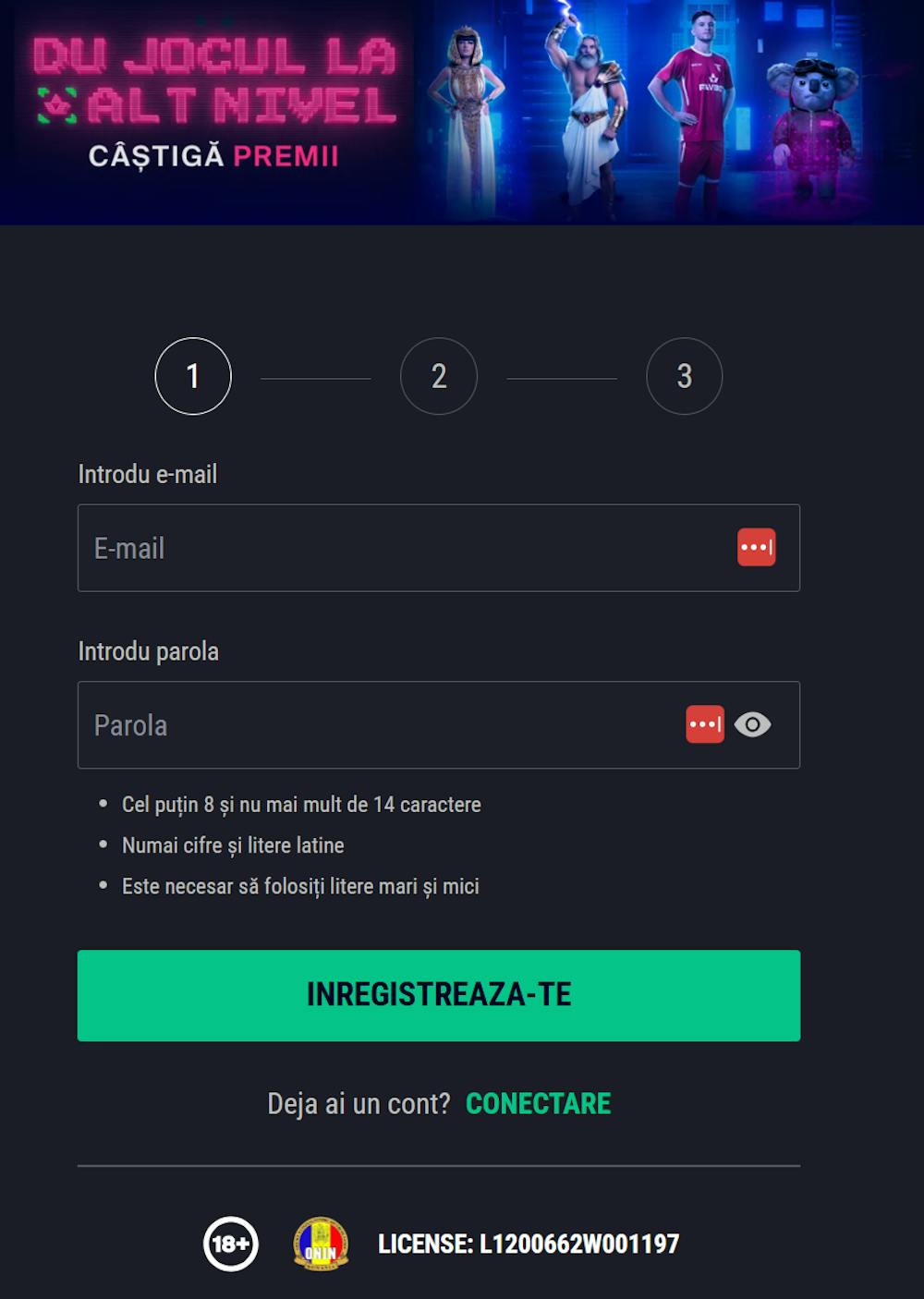 Toate datele pe care trebuie să le treci în formularul de înregistrare de la Favbet.