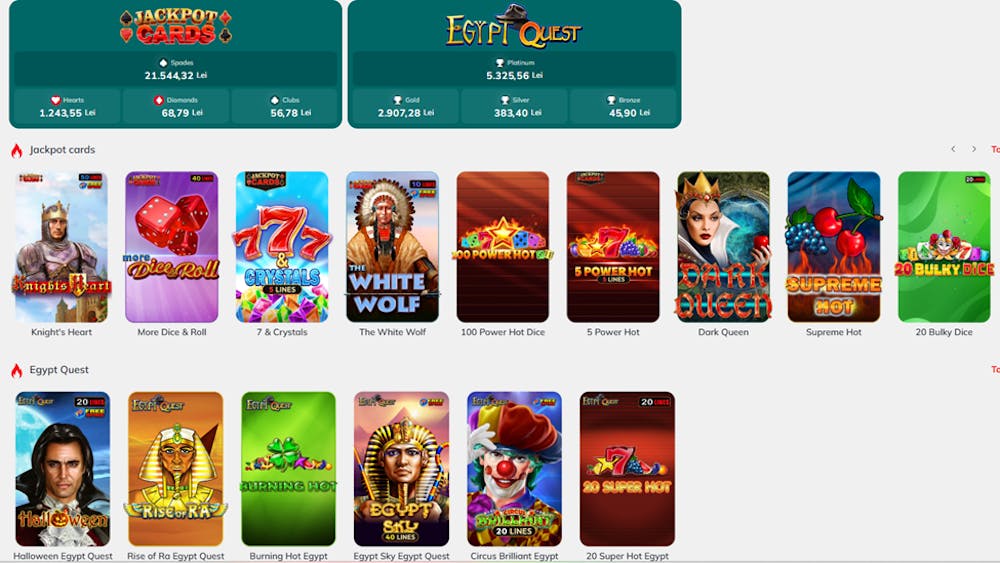 Premii jackpot la casino Bet7.