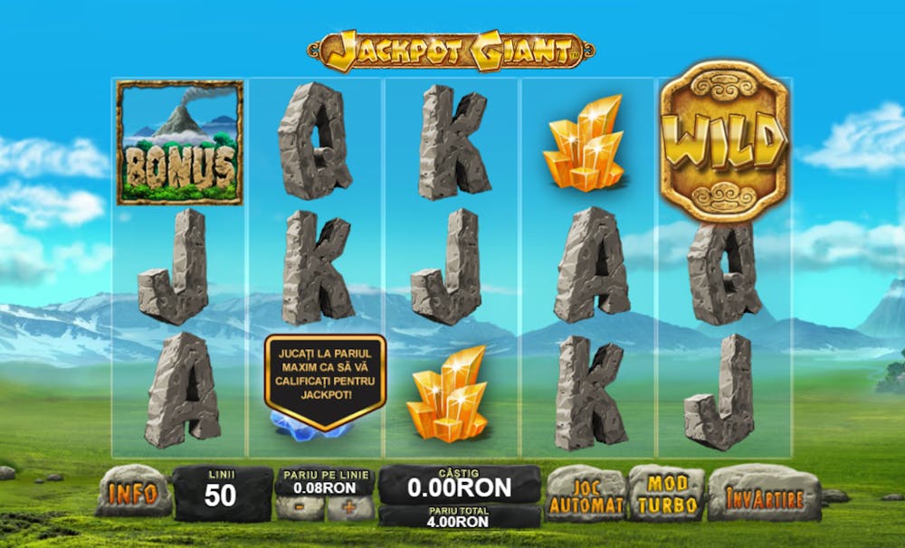 Slotul Jackpot Giant oferă premiu jackpot.