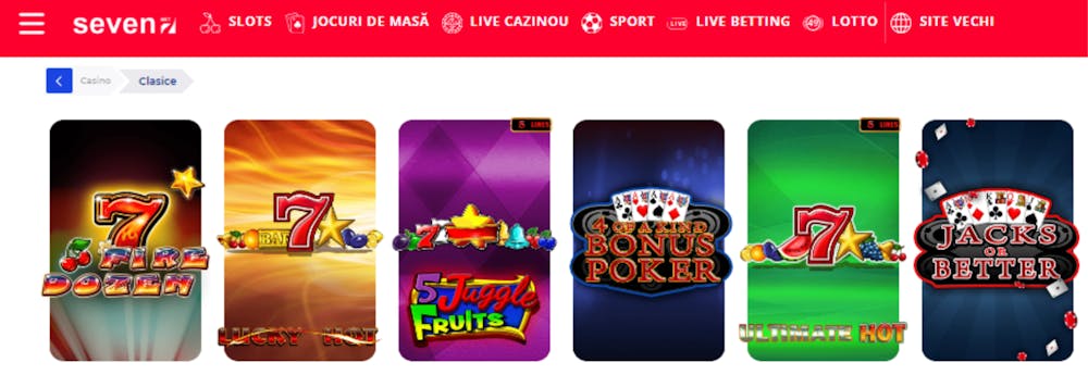 jocuri de pacanele clasice Seven casino ca în sălile de jocuri de noroc. Jocuri populare pe 3 linii ca 5 Jiggle Fruits