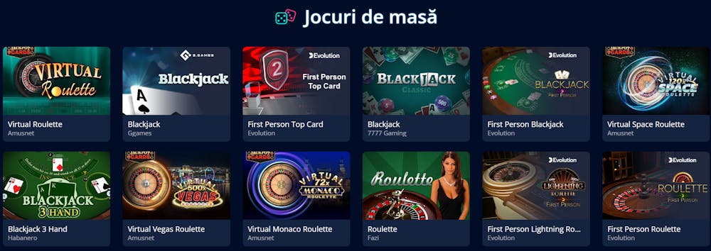 Ultimele jocuri de masă adăugate pe Mr Bit casino.