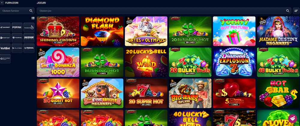 Selecția de jocuri de cazino de la VictoryBet.