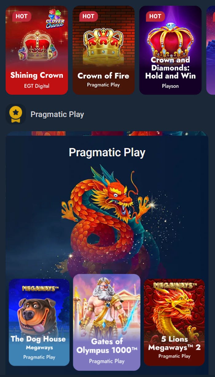 Cele mai bune jocuri pe care le găsești pe Pariuri Plus casino de la Pragmatic și Egt.