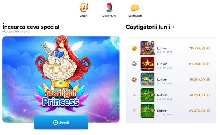 Pe PublicWin sunt afișați și câștigătorii lunii.