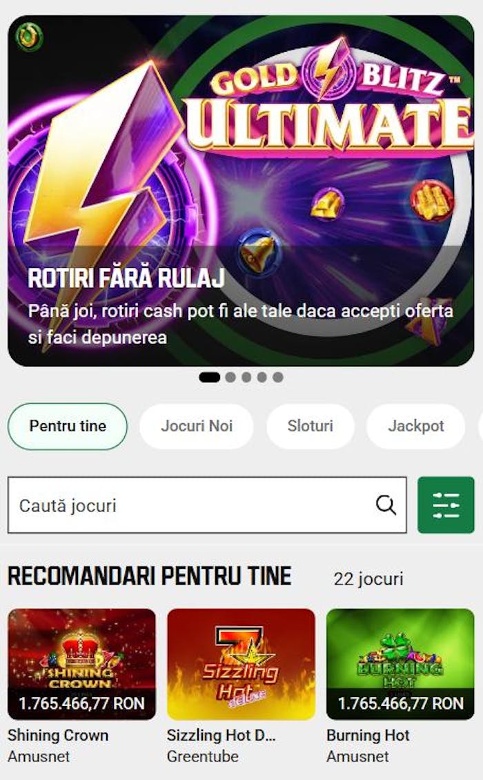 Exemplu de jocuri cu evaluare pozitivă pe casino Unibet RO și exclusive.