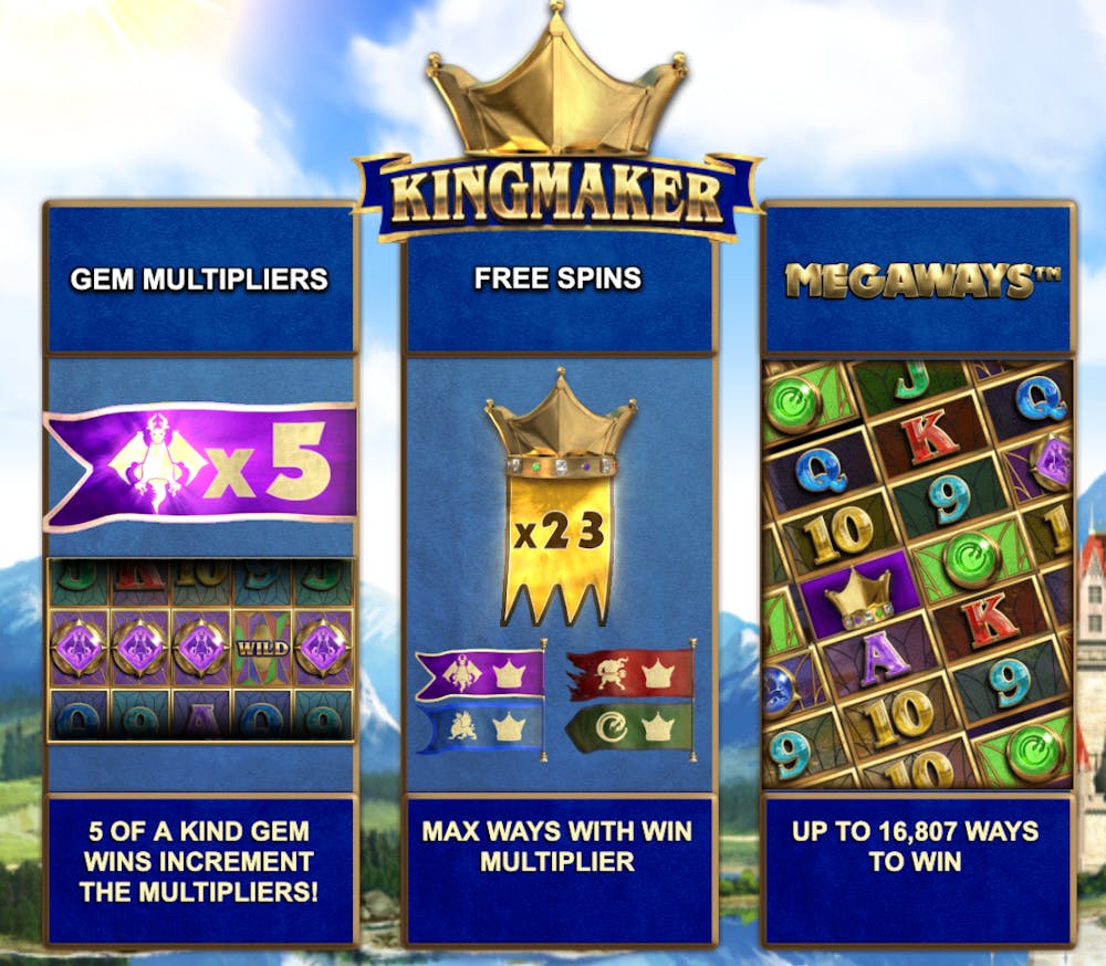 Funcții speciale la KingMaker Megaways.