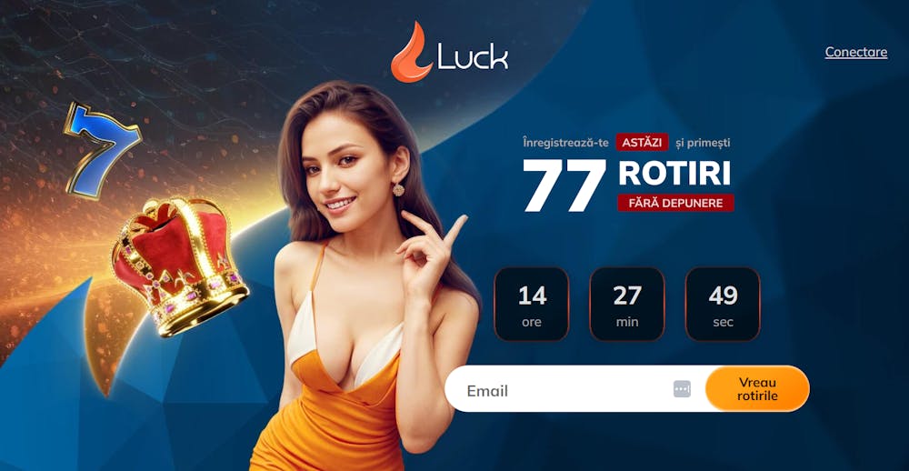 Bonus fara depunere Luck casino în valoare de 77 rotiri gratuite pentru jucătorii noi care deschid pentru prima oară cont aici.