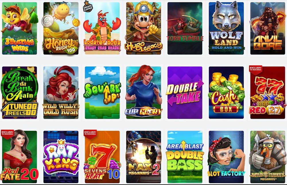 Câteva dintre jocurile de noroc listate pe site-ul cazinoului Luck.com