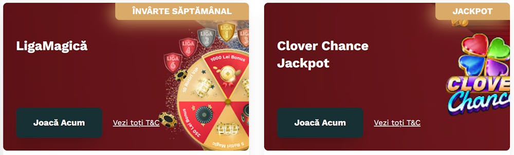 Alte exemple cu bonusuri MagicJackpot pentru jucătorii existenți pe care le activezi fără cod.