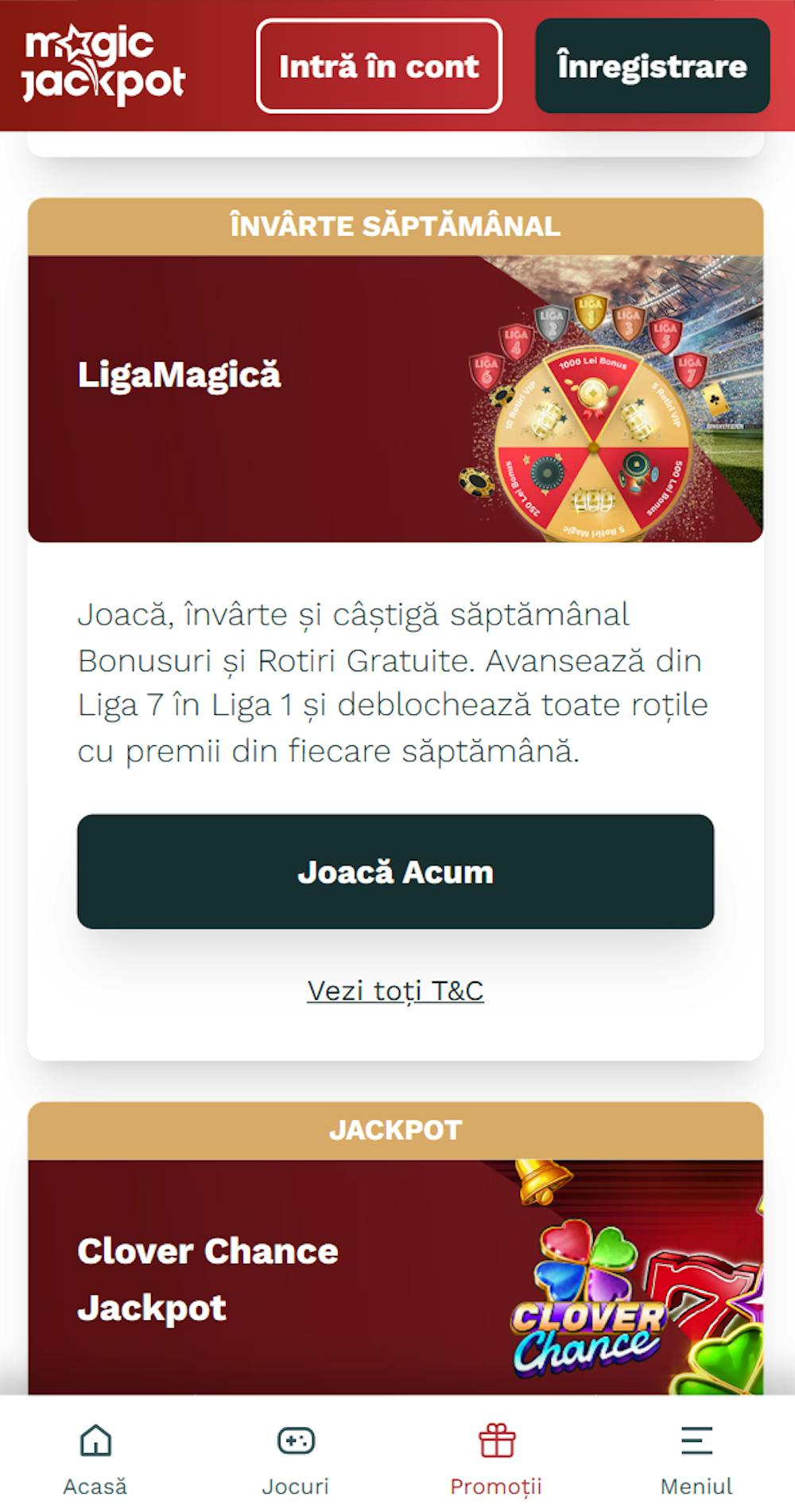 Alte exemple cu bonusuri MagicJackpot pentru jucătorii existenți pe care le activezi fără cod.