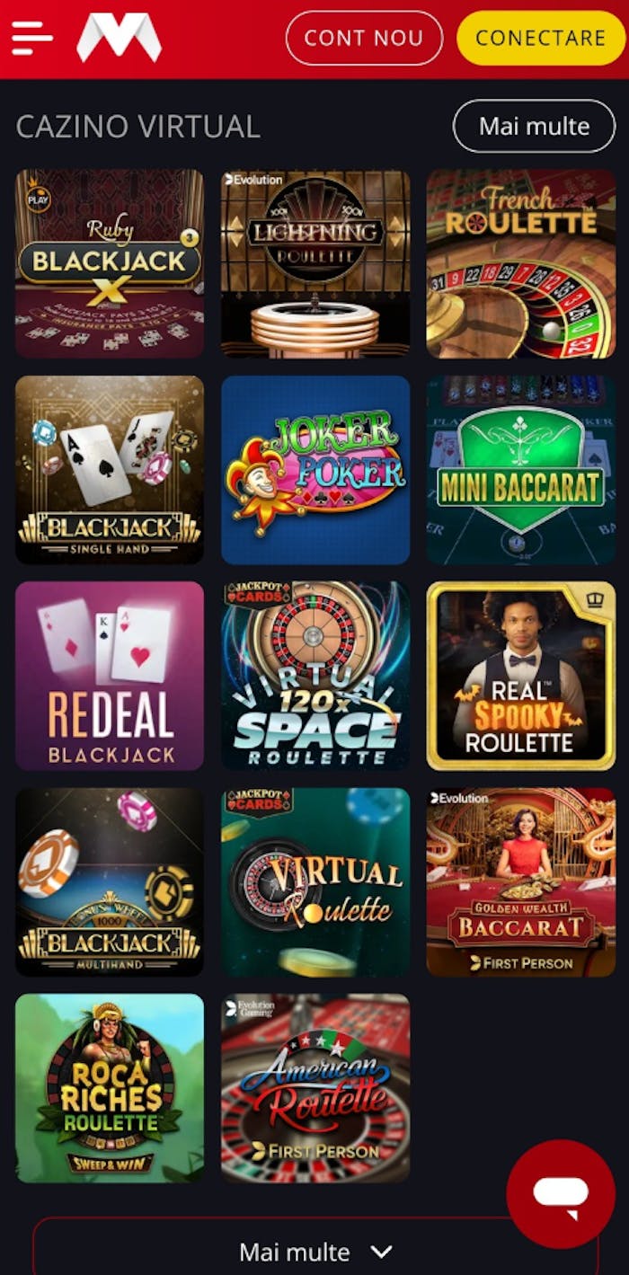 Toate mesele live și jocurile de masă sunt incluse pe Magnumbet online la cazinou virtual.