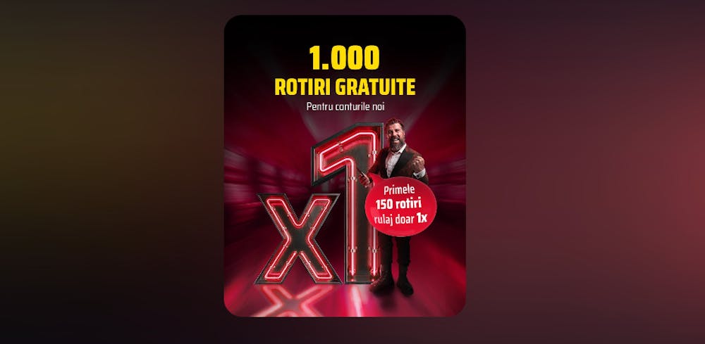 Primele 150 de rotiri gratuite au un rulaj de doar 1x. 