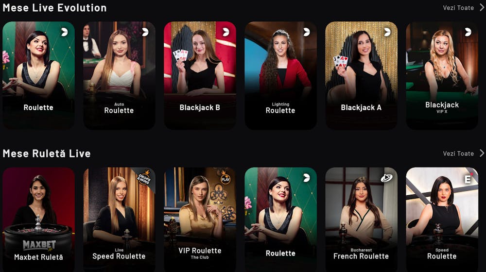 Jocuri live casino Maxbet online cu dealeri vorbitori de română