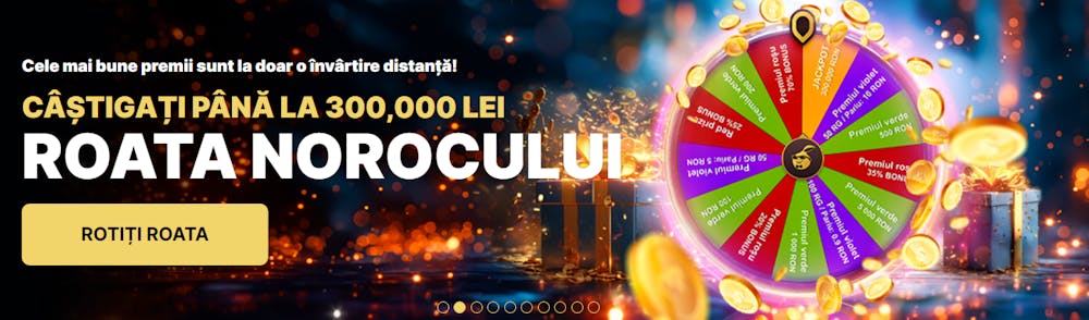 Altă ofertă specială, Roata Norocului cu premii de până la 300.000 RON, față de programul VIP Million.