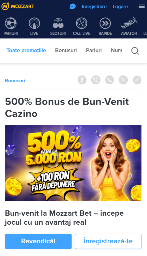 Mozzart casino bonus