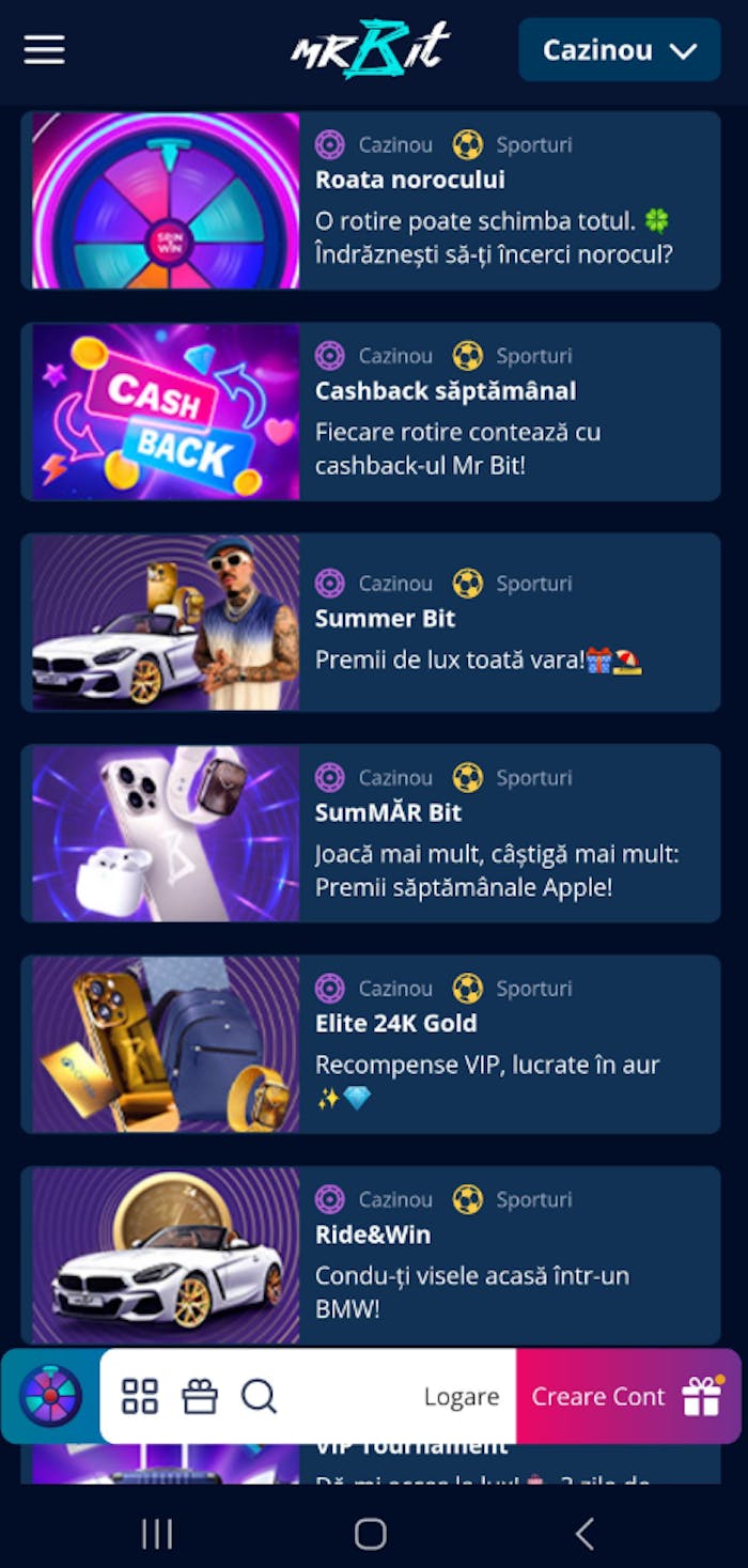 Cele mai noi 6 oferte cu bonus Mr Bit fara cod din august 2025 pe care le poți lua acum.