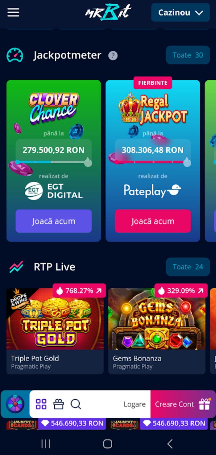 Cele mai mari premii cu jackpot de pe Mr Bit casino de la Amusnet.