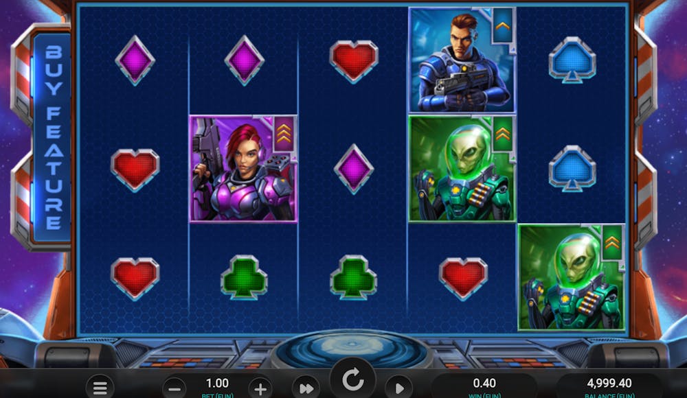 Grafica jocului de noroc Multiplier Odyssey.