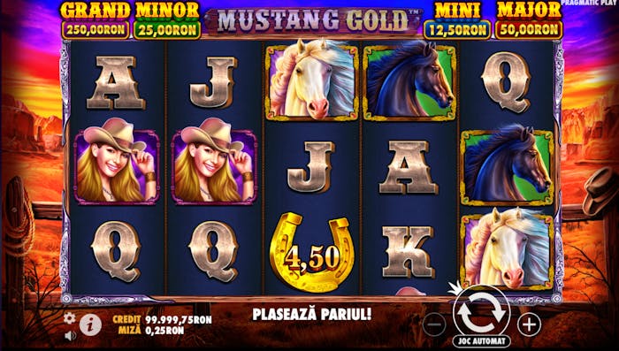Mustang Gold demo &#038; detalii &#8211; RTP, volatilitate și funcții logo