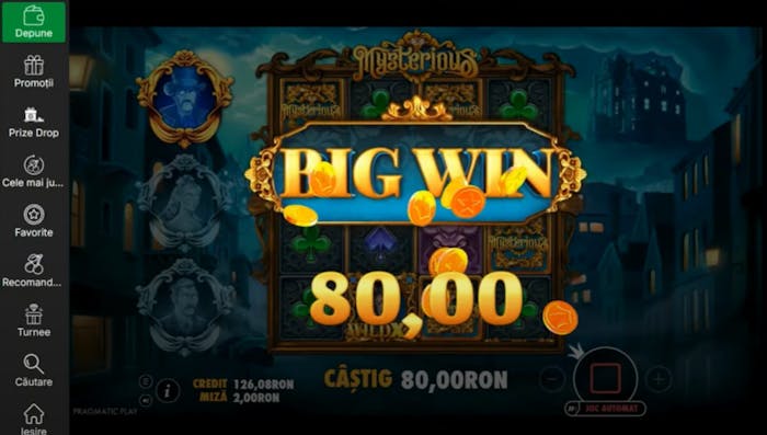 Video cu testul meu la jocul de pacanele Mysterious de la Pragmatic - plată top de 87 de lei cu un singur leu!