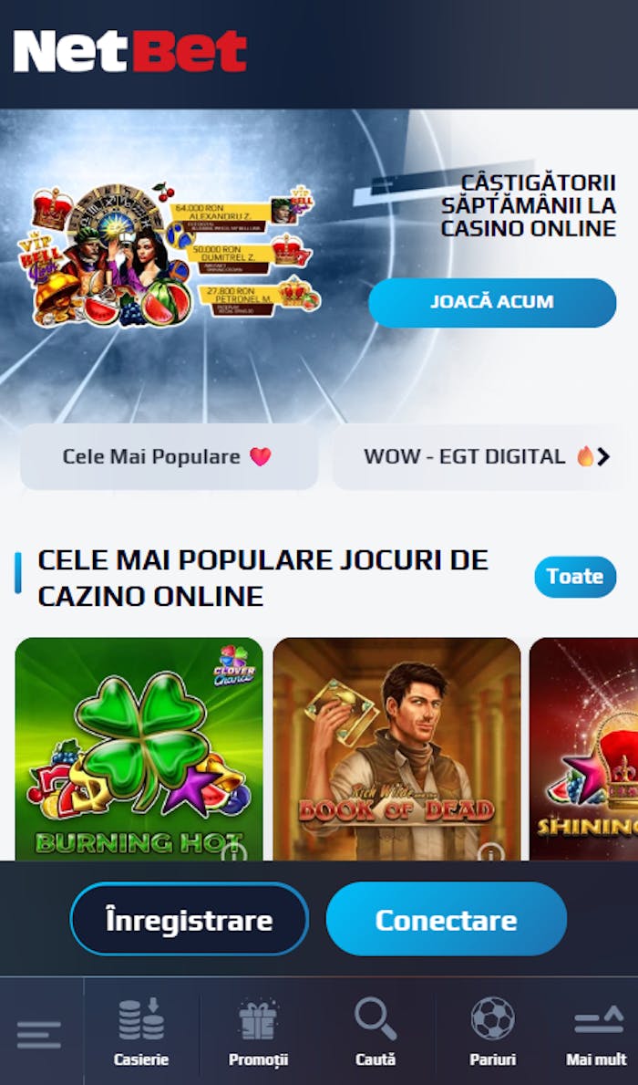 Netbet RO prima evaluare cu interfața în care ai toate premiile câștigate și cele mai populare jocuri.