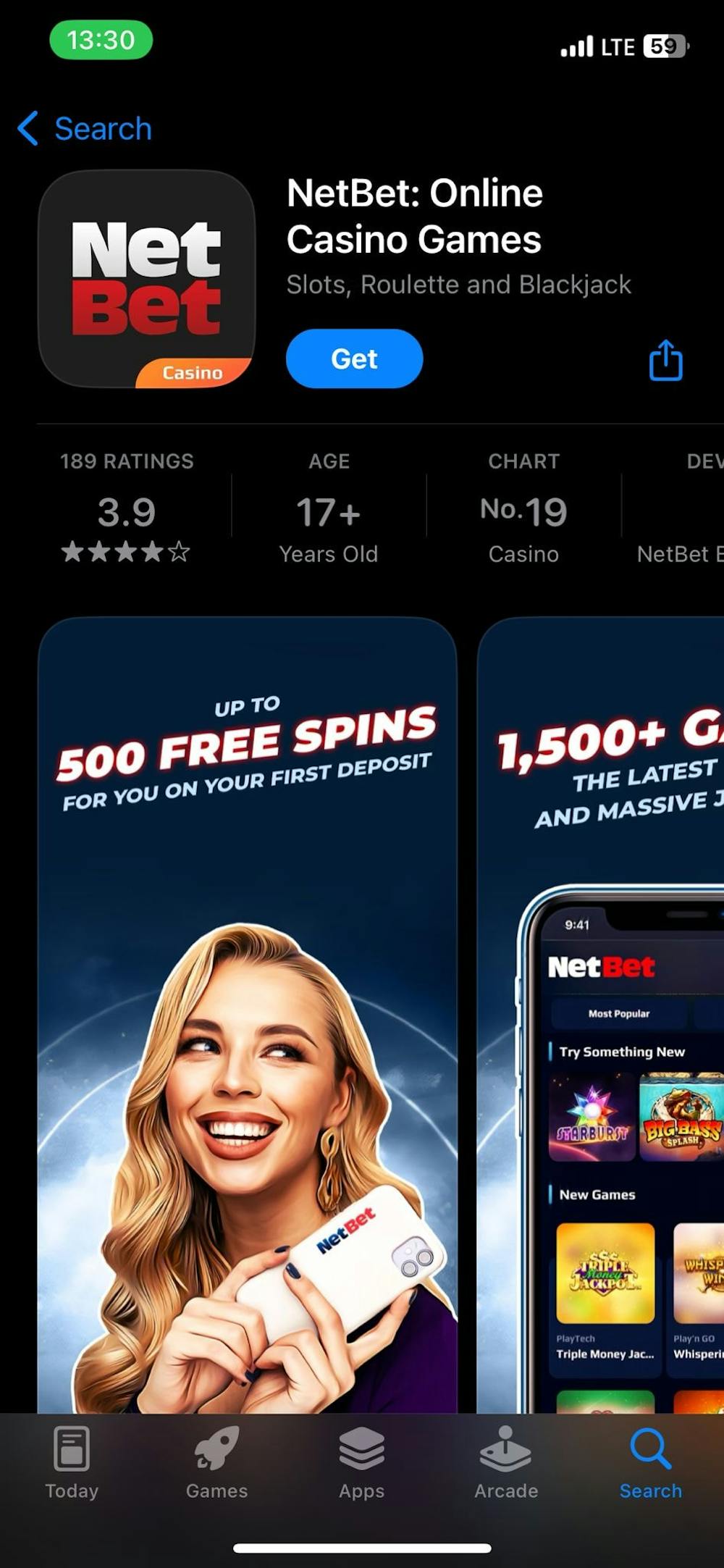 În pagina Netbet casino este prezentată și oferta cu 500 rotiri gratuite