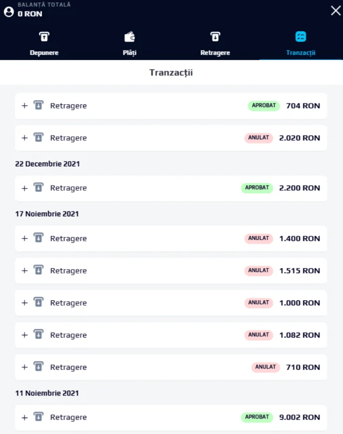 Retragere Netbet casino