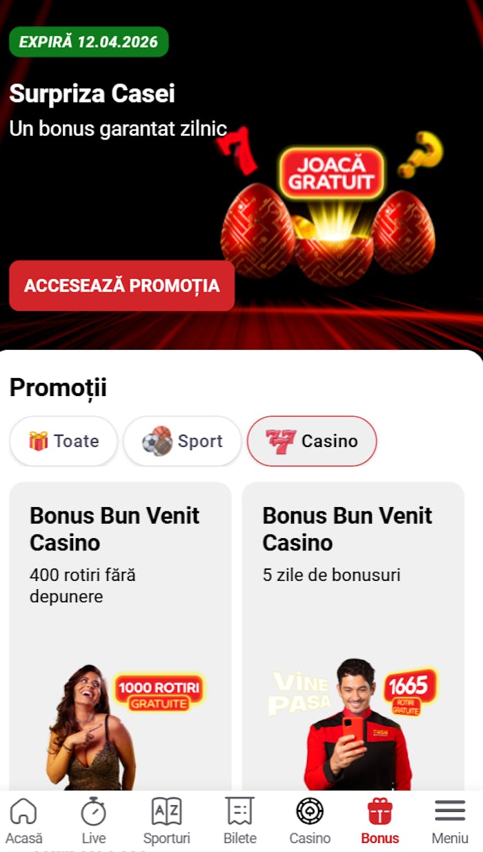 Casa pariurilor bonus