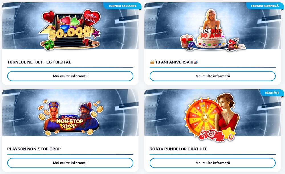 Exemple de bonusuri Netbet pe care le poți activa cu sau fără cod.