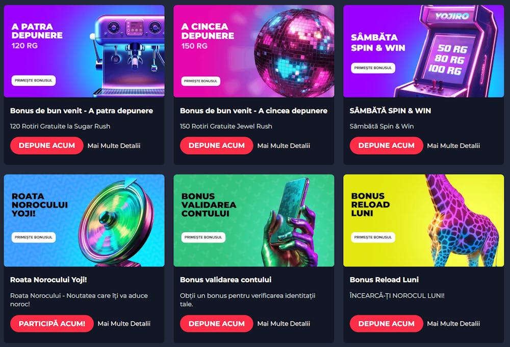 Toate ofertele și gama de promoții Yoji.