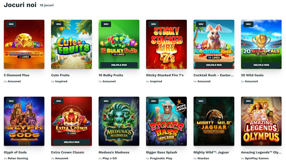 Cele mai noi jocuri de la Magic Jackpot.